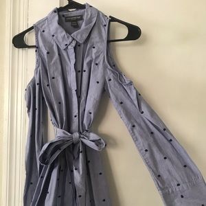 Collared button up maternity shirt